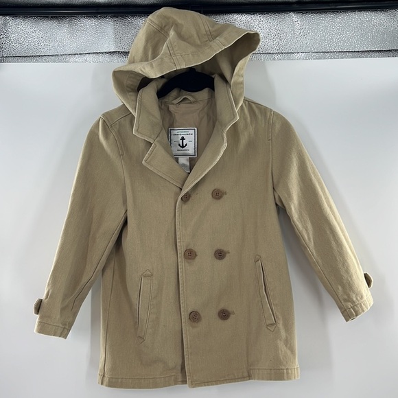 JANIE & JACK AUTHENTIC TAN HOODED BLAZER 3 BUTTON FRONT JACKET 6 - Picture 8 of 8